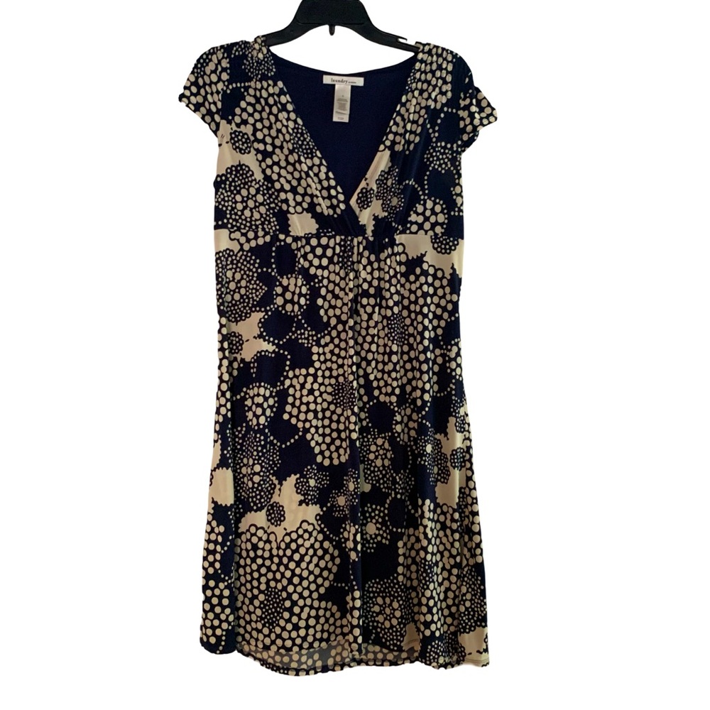 Laundry by Design Blue & White Cap sleeve Dress Size 6